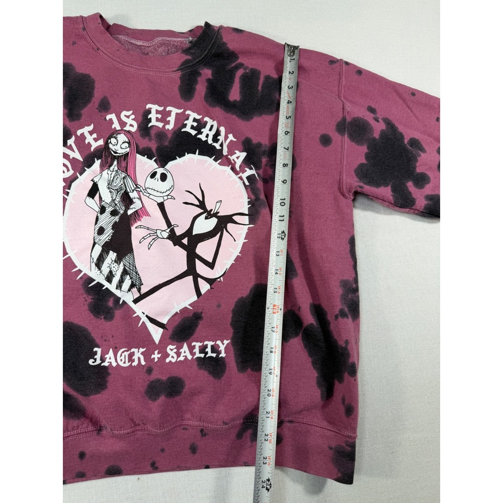 Disney Nightmare Before Christmas Jack Sally Tie Dye Sweatshirt Purple Large L - Picture 6 of 6